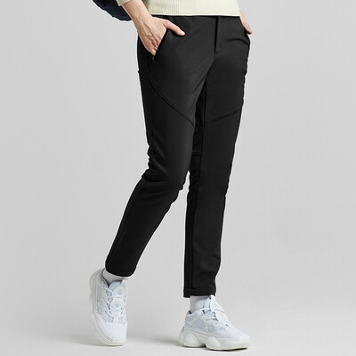 

Pelliot&pelliot outdoor soft shell pants for men&women warm breathable elastic trousers sports casual pants 12830708 ochre black female XL