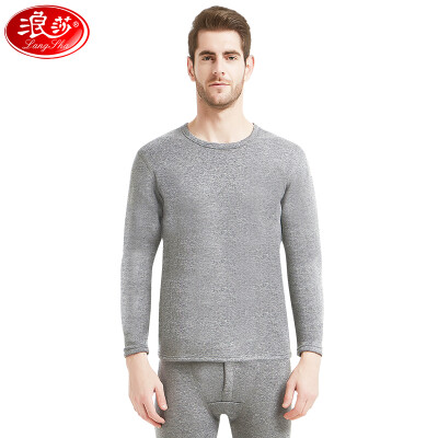 

Langsha warm men&women one gold velvet thickening plus velvet middle-aged underwear plush autumn clothing long trousers suit light gray men clothes pants 185XXXL