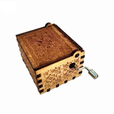 

Music Box Vintage Handmade Engraved Wooden Music Box Christmas Craft Gift a