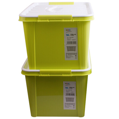 

EDO plastic finishing box clothing storage debris storage box large 16L2 loaded TH-1051 green