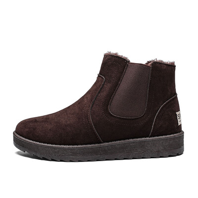 WINTER SNOW ANKLE BOOTS FLEECE PLUSH LINING OUTDOOR SLIP ON FLAT MINIMALISM FLAT Anti Slip BOOTS