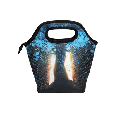 

Artistic Tree Lunch Bag Tote Bag Travel Picnic Organizer Lunch Holder Handbags Lunch Bag Box