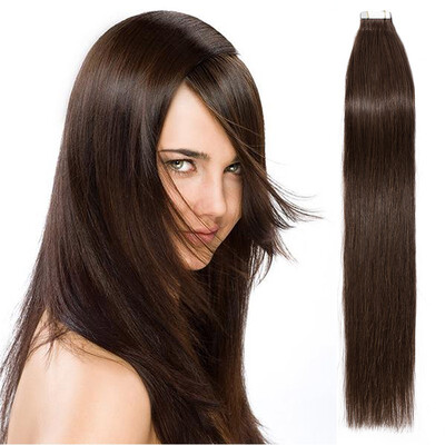 

12-24 inch Women Human Tape In Skin Weft Real Hair Extensions TAPE HUMAN HAIR 100 Virgin Hair