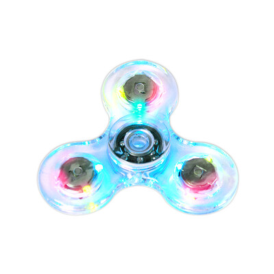 

LED Light Spinner with Switch Plastic EDC Hand Toy For Autism&ADHD Relief Focus Anxiety Stress Toys Gift Rainbow