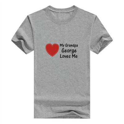 

Baby Gifts For All Personalized My Grandpa Name Loves Me Bodysuit Mans t-Shirt
