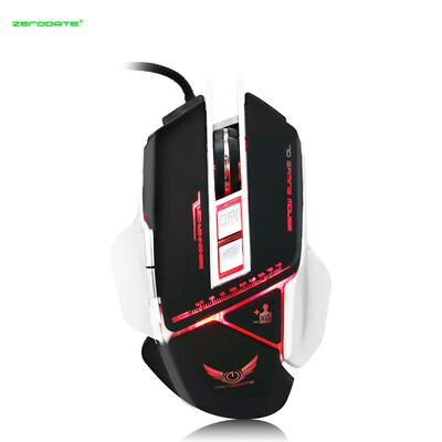 

ZERODATE X400 Wired Gaming Mouse with LED Light 3200DPI Adjustable Weight