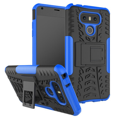 

Fivice LG G6 Case TPU anti-fall tire pattern back clip bracket phone case