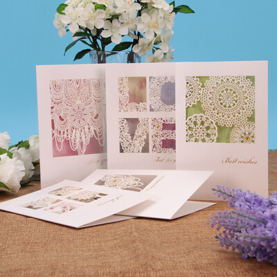 

Extreme space JDKJ creative pearl carving birthday card postcard Thanksgiving card Tanabata Valentines Day gift happy hollow 5