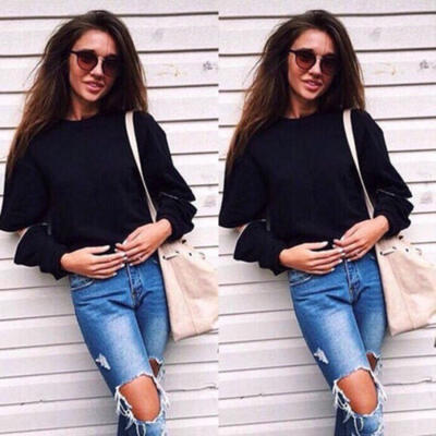 

US Stock Women Long Sleeve Jumper Cardigan Coat Casual Lady Sweater Tops Blouse
