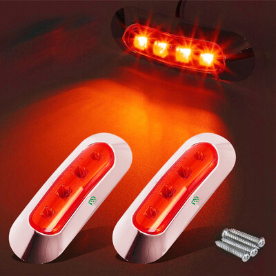 

YWXLight 4-LED Side Marker Indicators Lights Brake Warning Signal Taillights Rear Lamp DC 9-30V 2PCS