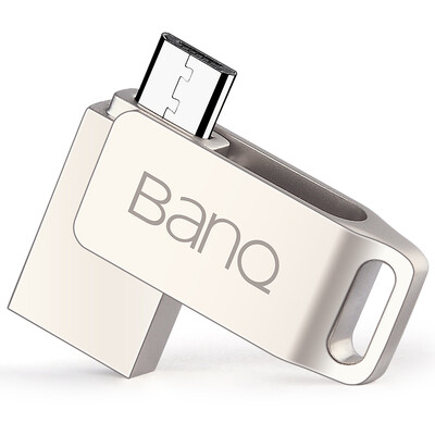 

banq T80 OTG мобильный телефон U диск 64G USB3.0 + Micro USB двойной интерфейс высокоскоростной вращающийся U диск мобильный телефон компьютер мини версия жемчужное серебро