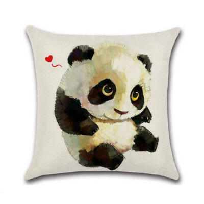 

Dear Love Star Panda Printed Cotton Linen Pillowcase Decorative Pillows Cushion