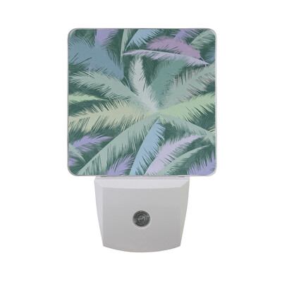 

ALAZA LED Night Light With Smart Dusk To Dawn SensorVintage Flower Daisy Print Pattern Plug In Night Light