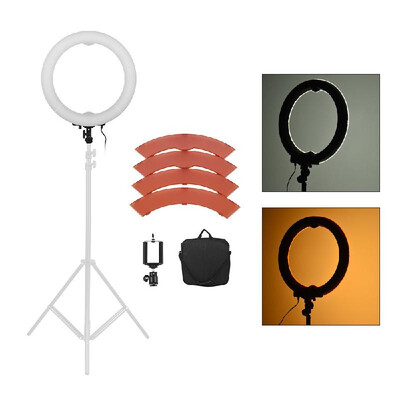 

Andoer 36W LED Video Ring Light Photography Studio Fill-in Light 360pcs LED Beads 5500K Adjustable Brightness with Color Filters C