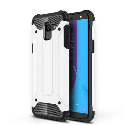

Fivice Samsung Galaxy J6 2018 case Luxury Silicone Diamond Armor PC Hard Shell Phone Case