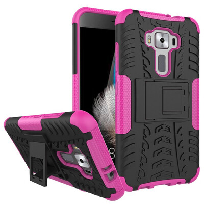

Fivice Zenfone 3 52 inch ZE520KL Case TPU anti-fall tire pattern back clip bracket phone case