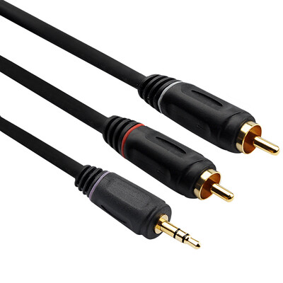 

Ferguson cabos F003703 audio cable 35mm turn one two RCA double Lotus computer connection speaker line audio line 3 m black