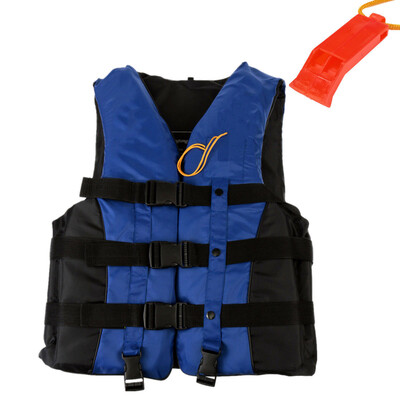 

MyMei 6 Sizes Swimmwing Boating Polyester Adult Life Jacket Foam Vest Survival Suit with Whistle for Swimming Drifting Device+Whis