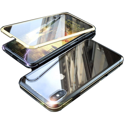 

Luxury 360 Degree Phone Protective Magnetic Case For iPhone XS Max XR X 7 8 Plus 8Plus coque iPhonex Brand Full Body Men Cover