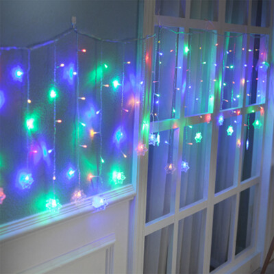

BRELONG 48LED Snowflake curtain light string Holiday decorations lantern EU
