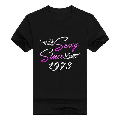 

45th Birthday Gifts idea Sexy Since 1973 45 Years Old Men Tshirt
