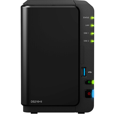 

Synology DS216 II 2 disk NAS network storage server no built-in hard drive
