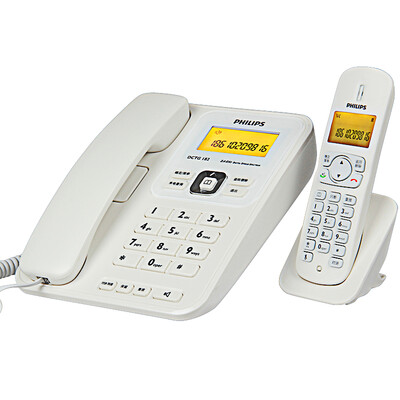 

Philips PHILIPS DCTG182 double handsfree internal call Chinese menu cordless telephone landline telephone machine mother child phone landline white, Philips PHILIPS DCTG182 double handsfree internal call Chinese menu cordless telephone