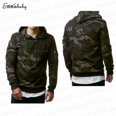

Camouflage Handsom Men And Boys Autumn Winter Casual Basic Sweater Hoodie Coat