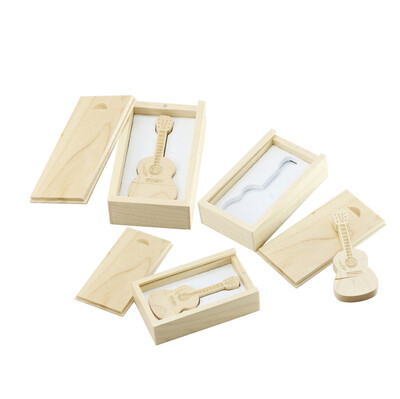 

4GB 8GB 16GB 32G 64G 128G Wooden Guitar Model Gift Box USB Flash Drive Memory Stick USB Drive USB Stick USB Flash Disk Pen Drive