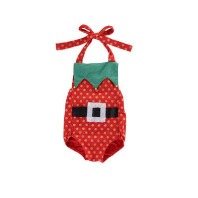 

Christmas Baby Boy Girl Infant Romper Jumpsuit Backless Polka Dot Costume Outfit