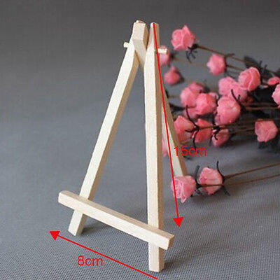 

10x Mini Wooden Cafe Table Number Easel Wedding Place Name Card Holder Stand 01