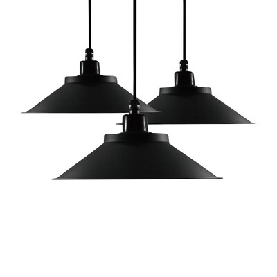 

Baycheer HL478957 Industrial Style Light Pendant Fixture in Mystic Black FinishBig