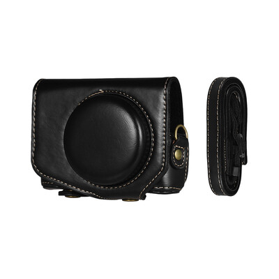 

Leather Camera Case Bag with Strap for Canon Powershot G7 X Mark II G7X II Camera Coffee