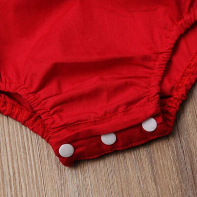 

Christmas Toddler Baby Girl Lace Bodysuit One Piece Romper Jumpsuit Clothes Gift