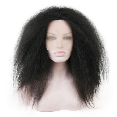 

StrongBeauty Lace Front Long Kinky Straight Black High Heat Full Synthetic Wig