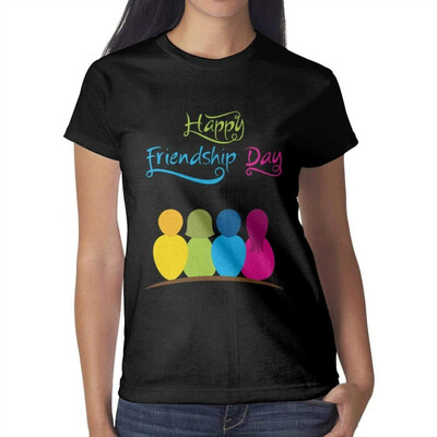 

Friendship Day Women Unicorn Good Friend Forever Cotton T-Shirt Short-Sleeve Lovely tee