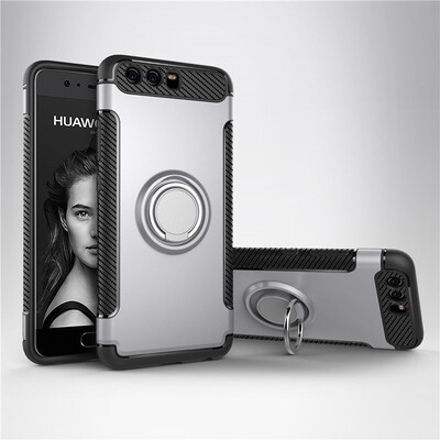 

Fivice Huawei P10 case PC metal ring shell magnetic car bracket TPU phone case