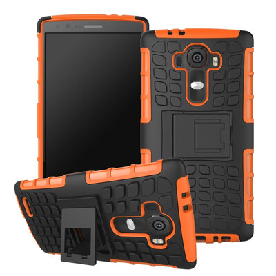 

Fivice LG G4 Case TPU anti-fall tire pattern back clip bracket phone case