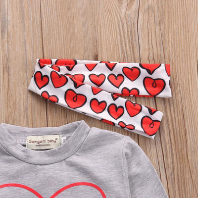 

3Pcs Baby Girls Kids Toddler Boys T-Shirt TopsXO Pants Outfit Clothing Sets CL