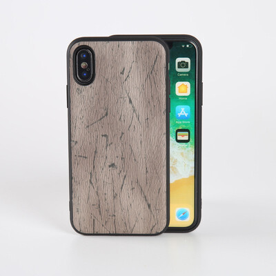 

Packages Cases For iPhone 6 6S 7 8 Plus X Xr Xs Max Case PU Leather Wood texture Soft TPU Silicone Shell