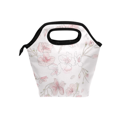 

Lunch Bag Tote Bag Pink Sketch Travel Picnic Organizer Lunch Holder Handbags Lunch Bag Box