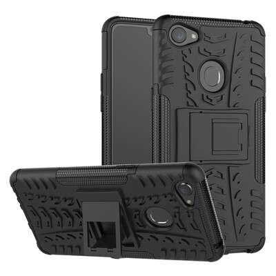 

Fivice OPPO F7 Case TPU anti-fall tire pattern back clip bracket phone case
