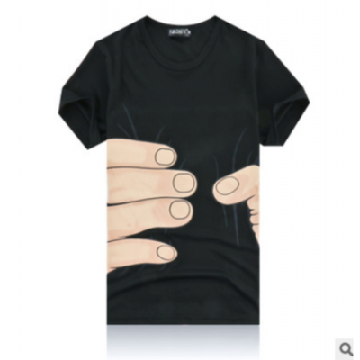 

Unisex Mens Womens Big Hand Printed Funny Catch You Cotton Short Sleeve T-shirt