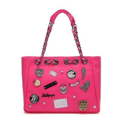 

French lollipop (LOLLIPOPS) 18835 bright badge shoulder bag rose red