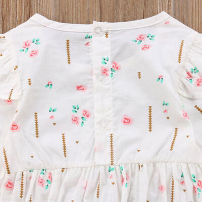 

UK Newborn Baby Girl Romper Floral Bodysuit Sunsuit Long Sleeve Clothes Outfits