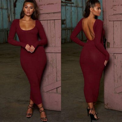 

Women Lady Long Sleeve Pullover Casual Bandage Top Sweater Jumper Knitwear Dress