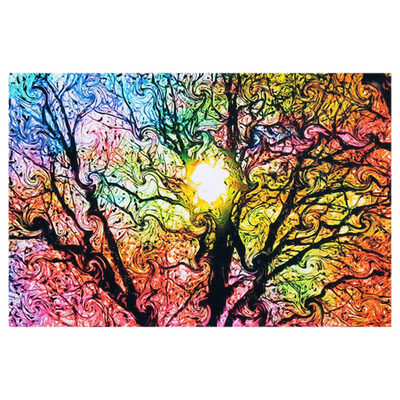 

UpperX Cosmos Silk Cloth Art Poster Home Wall Decor Tree And Sun