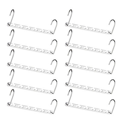 

UpperX Magic HangersSpace Saving Hangers Magical Clothing Hanger with Hook Stainless Steel Wonder Closet Organizer 10-Pack