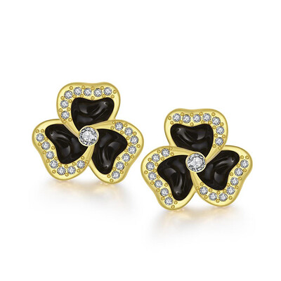

E1048 Wholesale Nickle Free Antiallergic White Real Gold Plated Earrings For Women New Fashion Jewelry