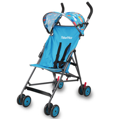 

Фишер (Fisher Price) Дети танцуют зонтик автомобиль детская коляска ультра-легкий портативный складной ребенок шок простой тележки H-101 синий